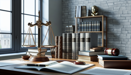 תמונה של סצנה משפטית עם קונטקסט ברור לנושא 'ביעה נגד שכן על נזקי רטיבות – מדריך מעשי'